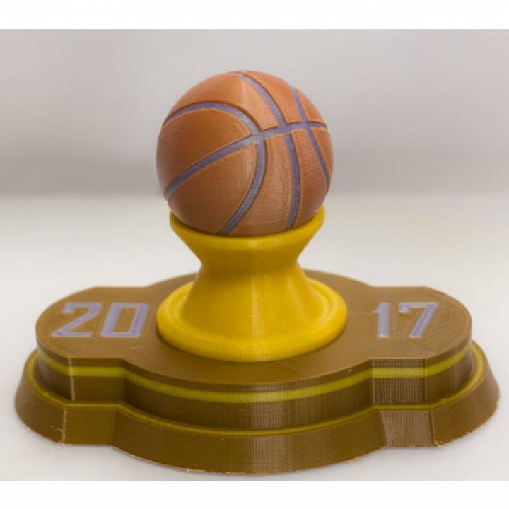 Multi-color Basketball Trophy image