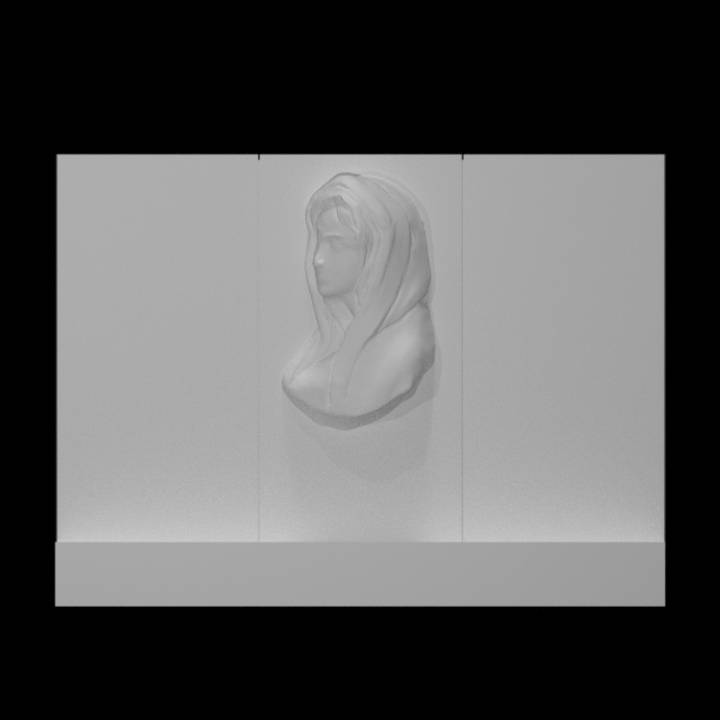 Relief of a veiled woman image