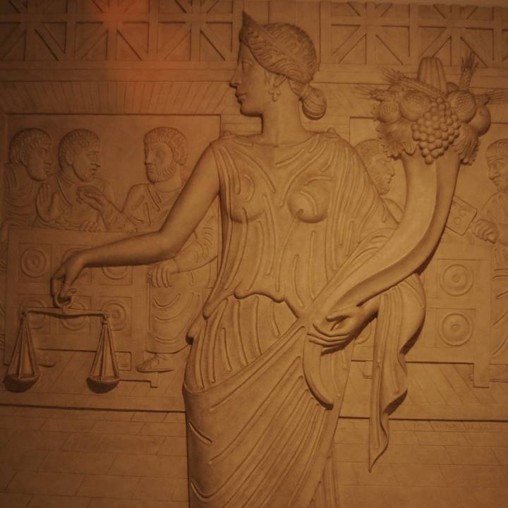 Relief depicting the Goddess Moneta image