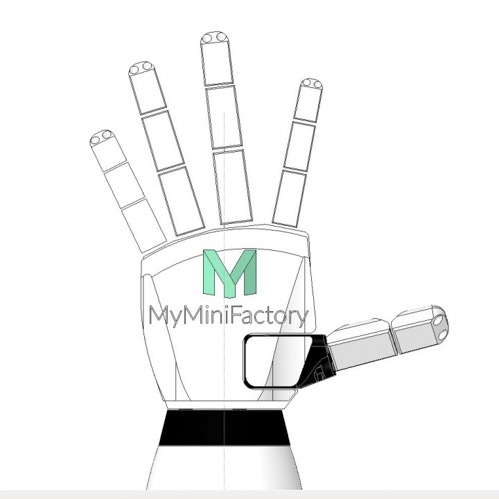 Photo of Humanoid Robotic Hand 3D Model