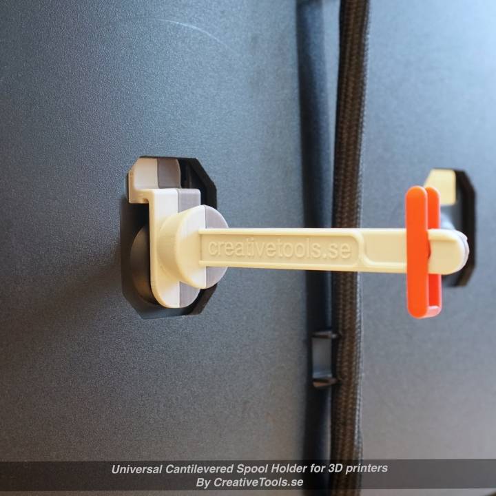 Universal Cantilevered Spool Holder for 3D printers image