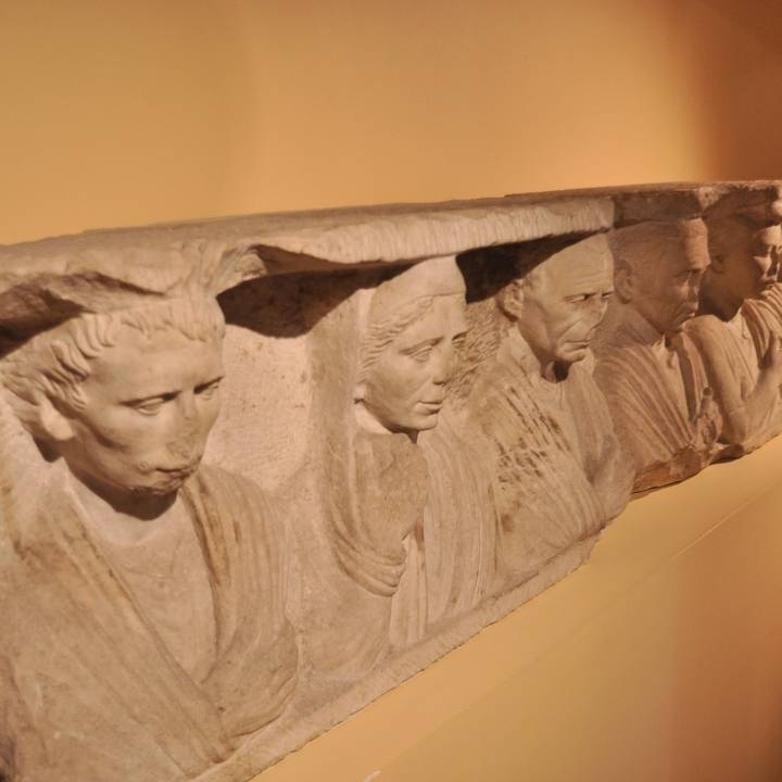 Funerary Relief with Six Figures image