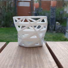 Picture of print of low poly style Orchid pot / planter