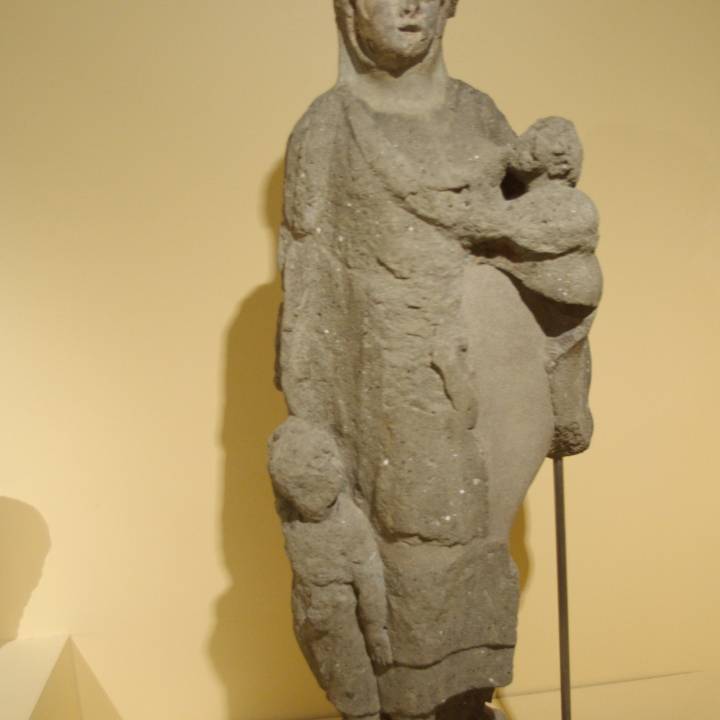 Female Statue with Two Children image