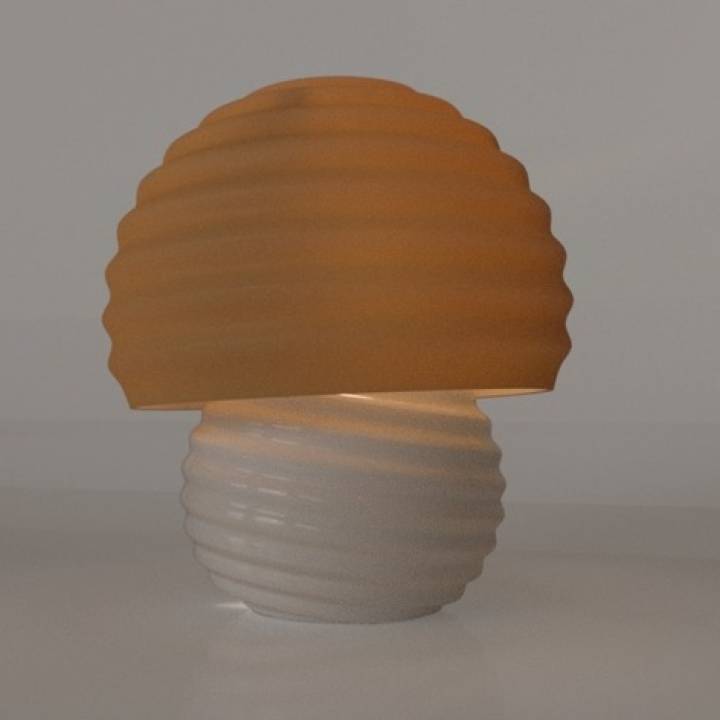 Wavy mushroom lamp image