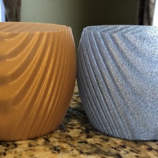 Picture of print of Wavy organic bowl, cups, vase and flower pot.