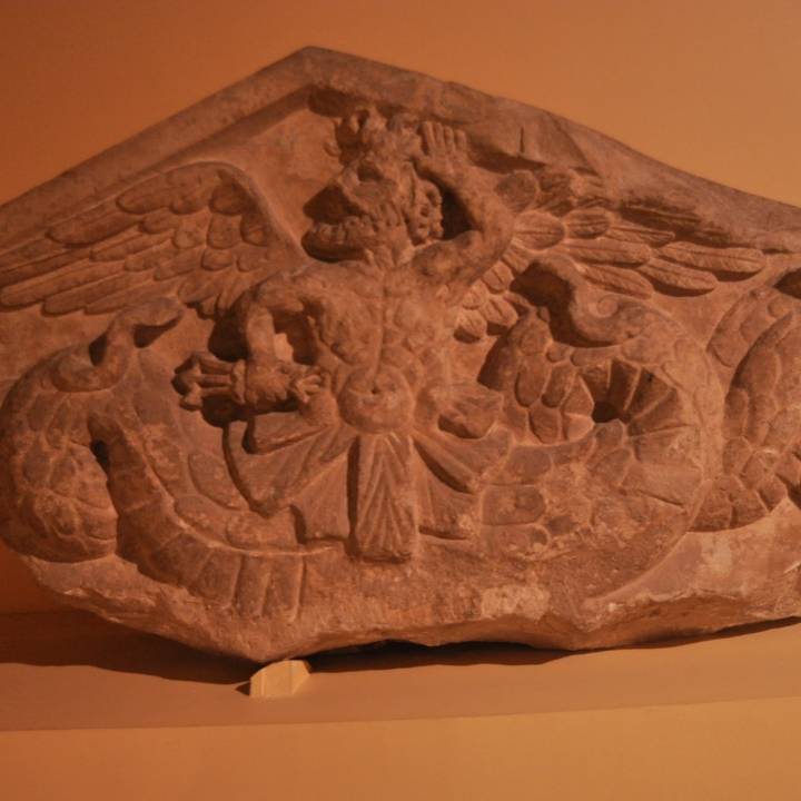 Pediment with Triton image