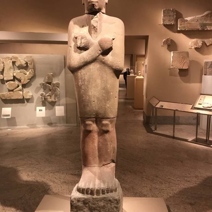 Statue of King Mentuhotep II standing in the Jubilee Garment image