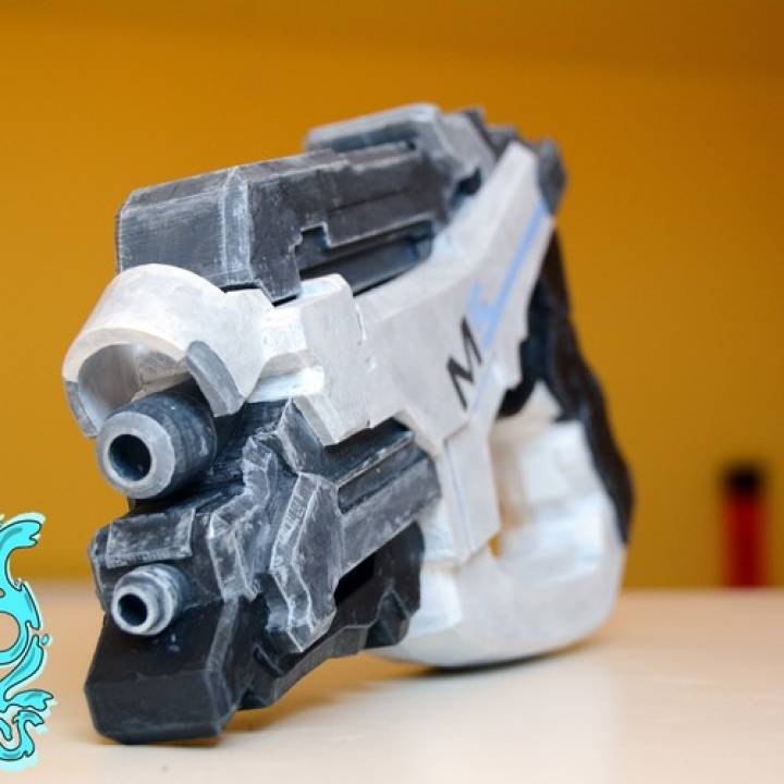 3d Printable Mass Effect M5 Phalanx Pistol By David Mcaloon