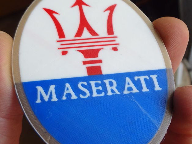 4 colors Maserati logo image
