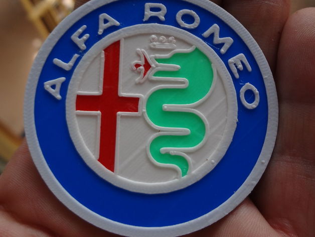 4 colors Alfa Romeo Logo image