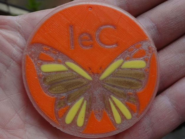 Phosphorescent butterfly with logo image
