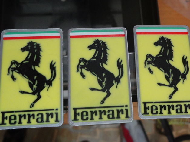 6 colors Ferrari Logo - Flat Version image