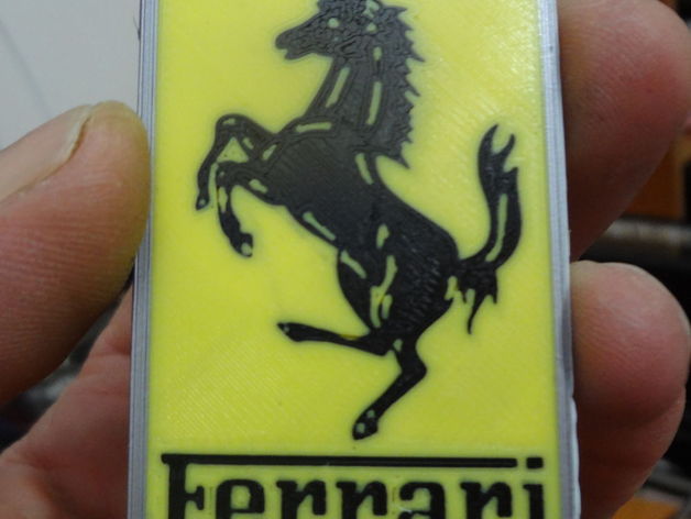 6 colors Ferrari Logo - Flat Version image