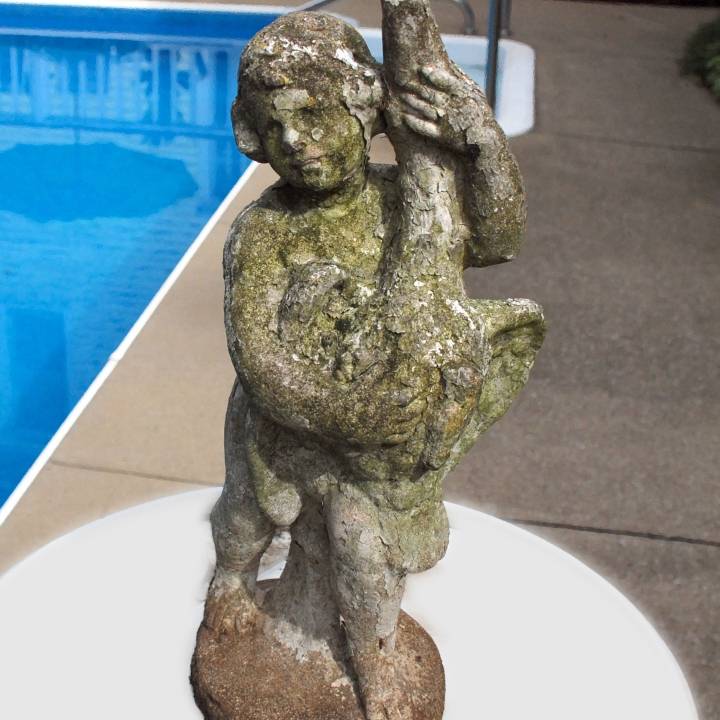 Garden Statue - Boy with Goose image
