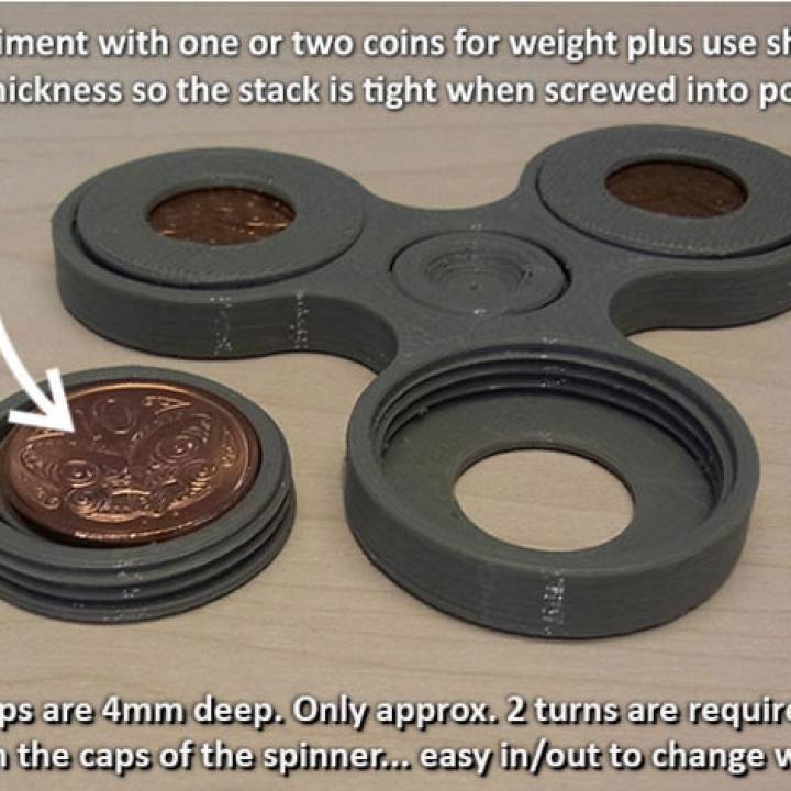 Adjustable Coin Weighted Fidget Spinner image