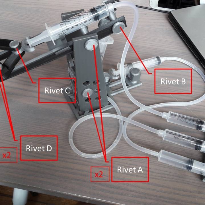 Hydraulic arm with syringes image