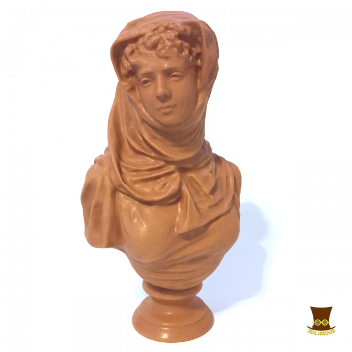 3D Printable Fantasy Bust of a Veiled Woman (Marguerite Bellanger?) by 3DLirious