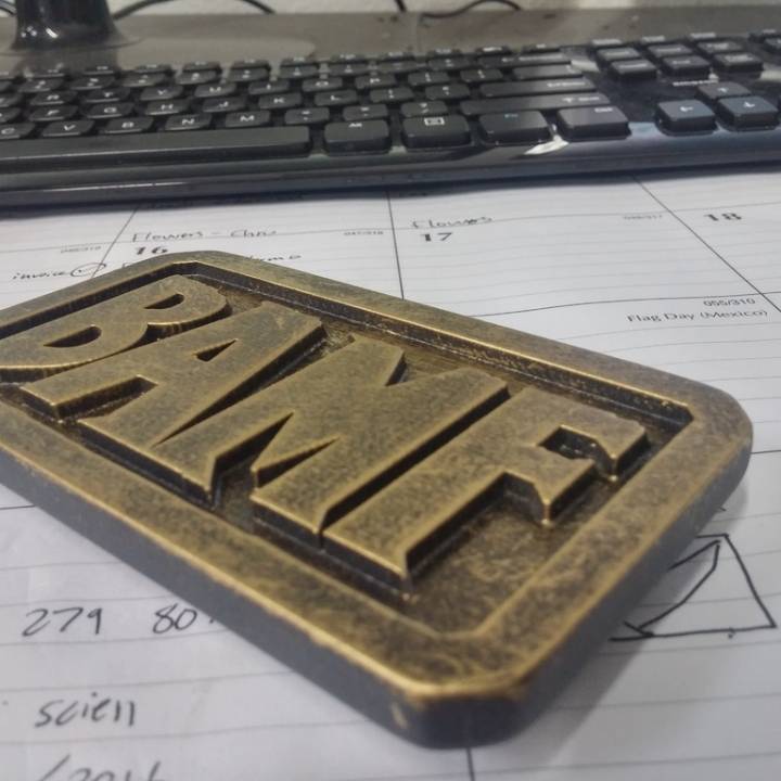 BAMF Belt Buckle image