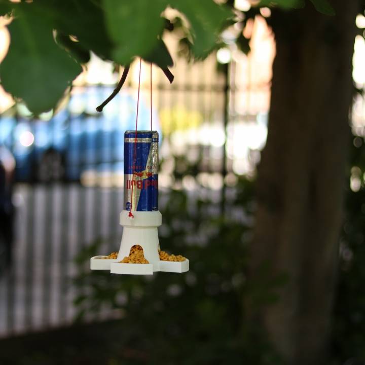Red Bull Can Bird Feeder image