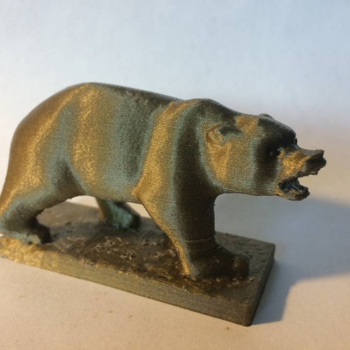 3D Printable Grizzly Bear Statue University of California Berkeley by