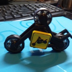 Picture of print of MOTORCYCLE STICKMAN FIDGET SPINNER