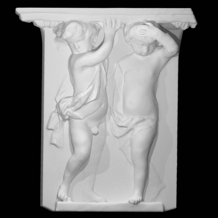Two Putti Supporting and Architrave image
