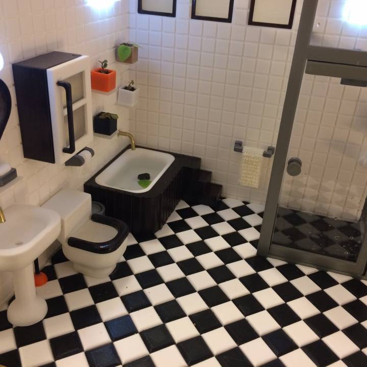 Miniature Tub & Tub case  (bathroom) image