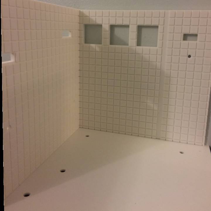 Miniature bathroom walls & floor    (bathroom) image