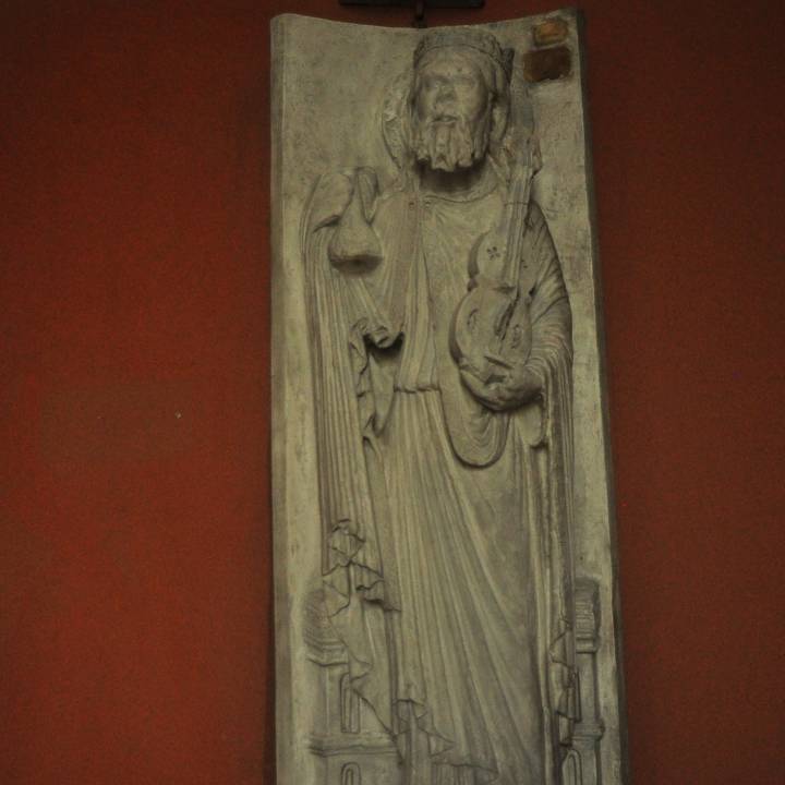 Saint with a Musical Instrument and a Vessel image