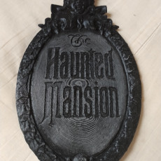 Picture of print of Disney World Magic Kingdom The Haunted Mansion.