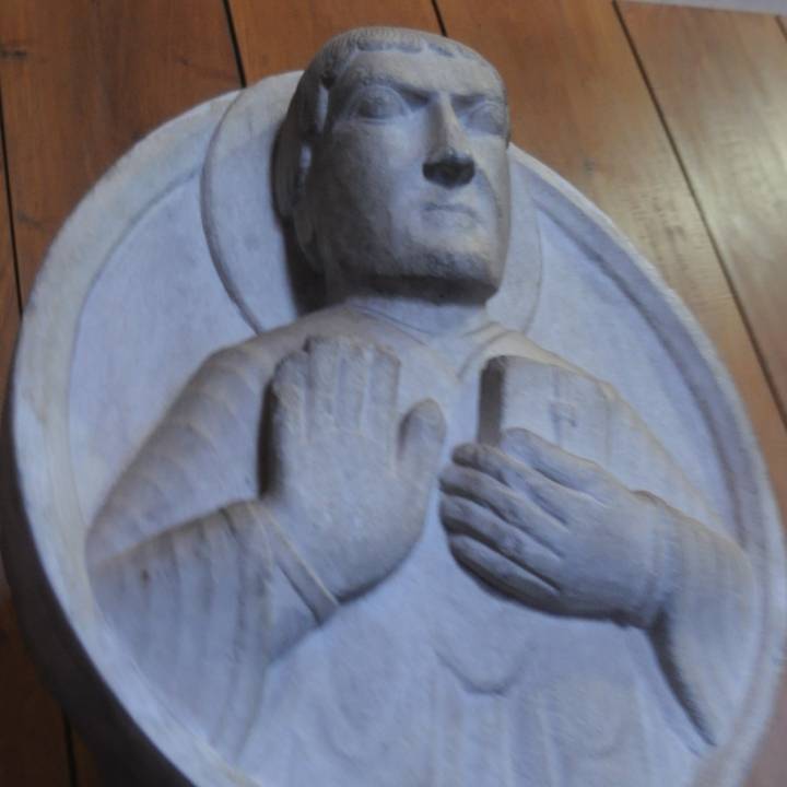 Bust of a Saint in a mandorla image