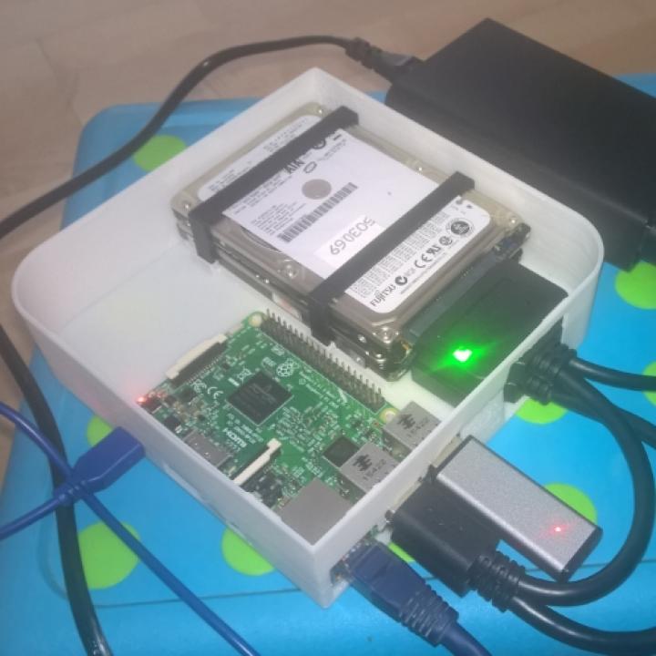 Raspberry Pi enclosure for storj.io cloud (single and double 2.5" hdd/sdd) image