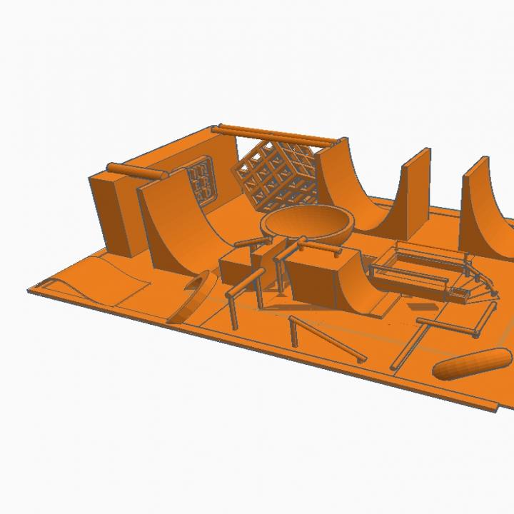 Fingerboard park and torture test for Tinkercad contest image