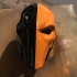 Deathstroke mask Arkham Origins with Back Piece print image