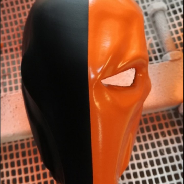 Deathstroke mask Arkham Origins with Back Piece image