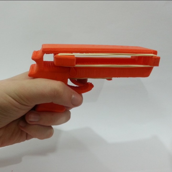 Rubber Band Based Pistol Project (One Day Challenge) image