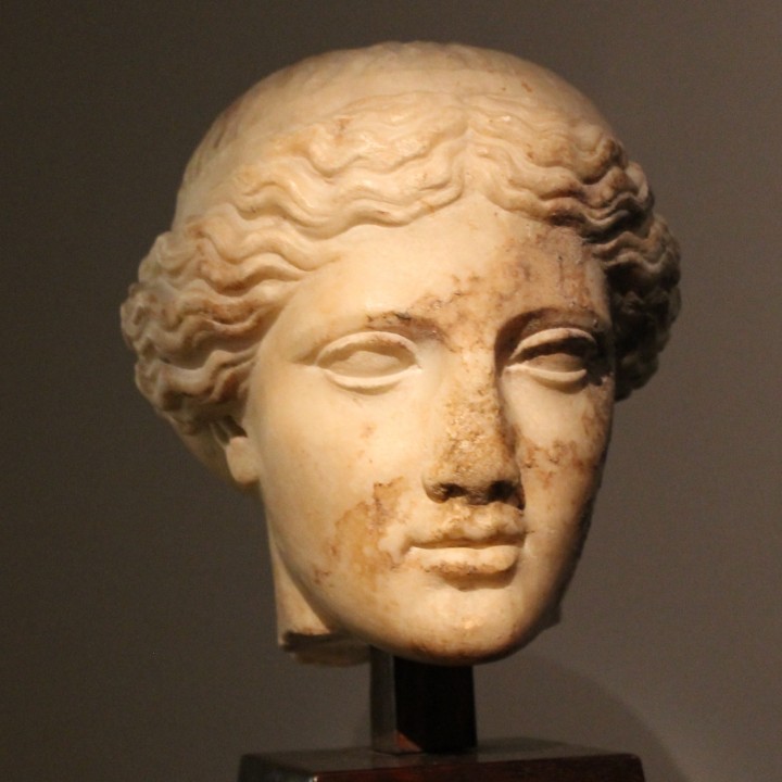 Greek marble head of a woman image