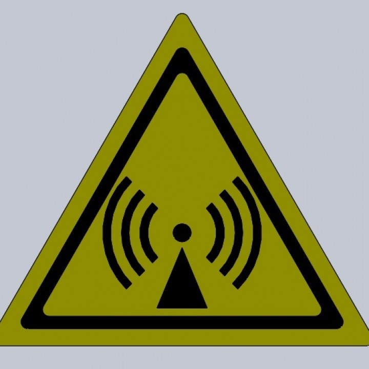 Non-ionizing radiation warning sign image