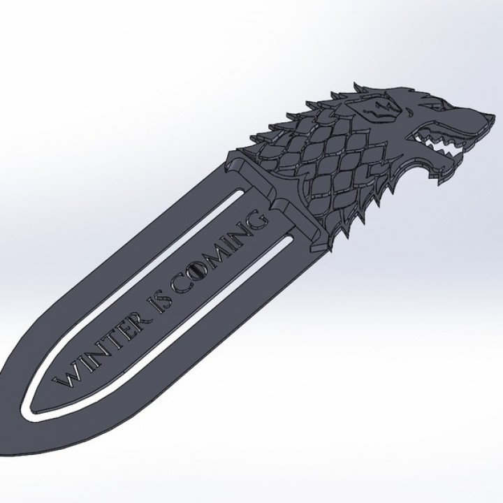 Direwolf Sword Bookmark - Game of Thrones - House Stark image