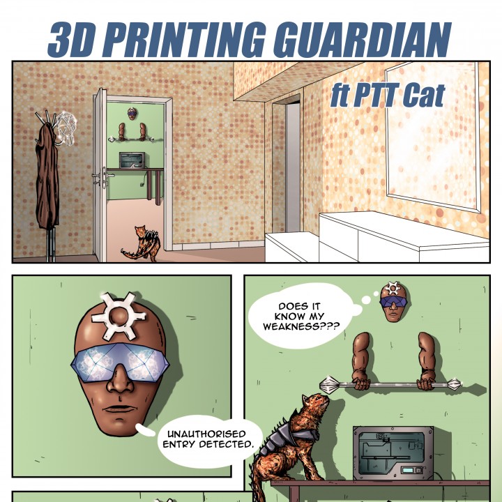 Wall-mounted Tool / Pen holder 3D Printing Guardian image