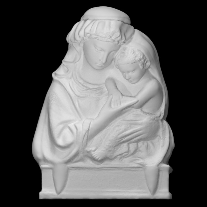 Relief with the Virgin and child image