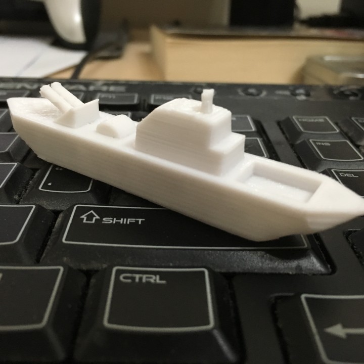 3D Printable Toy battleship by Chan ka wah