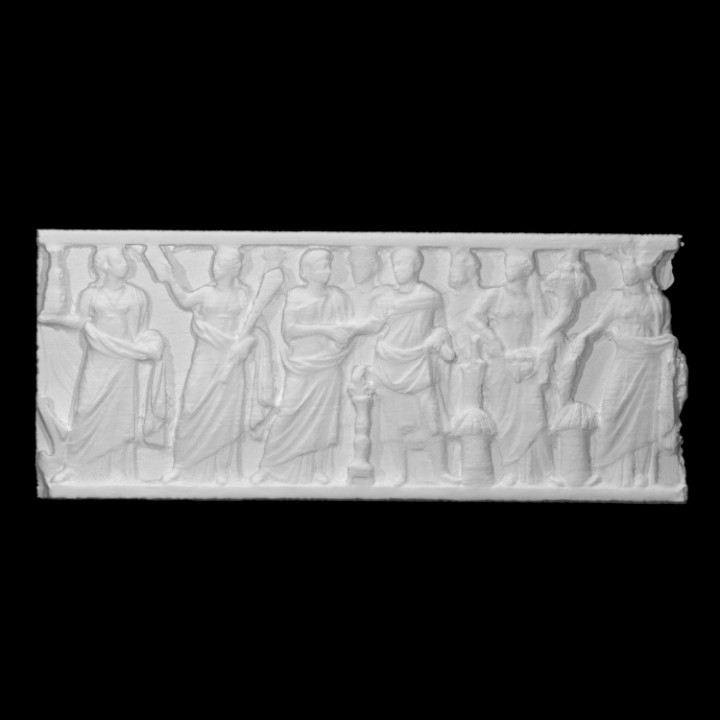 Sarcophagus figuring a married couple and personifications of countries. image
