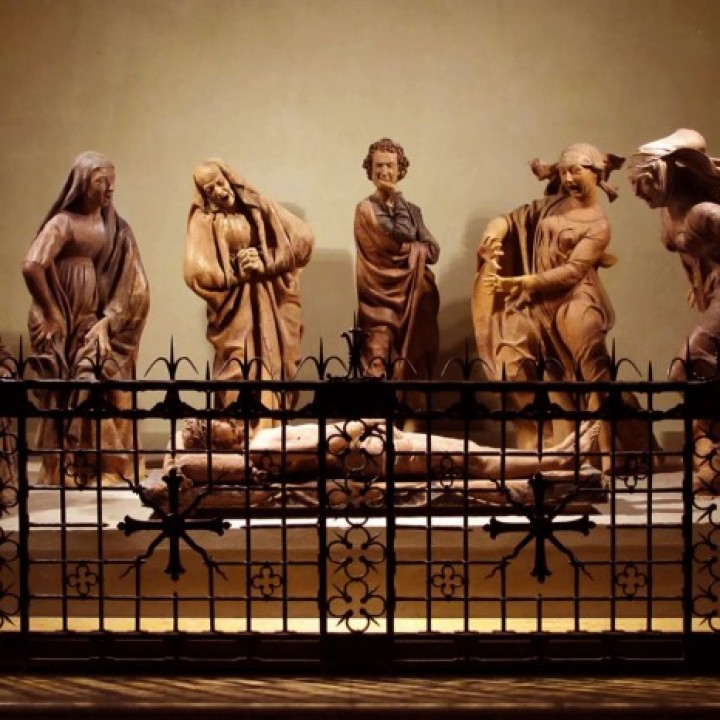Mary Magdalen from the Mourning over the dead Christ image