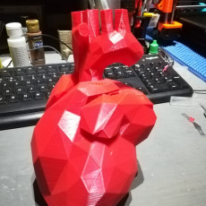 Picture of print of Low poly heart vase