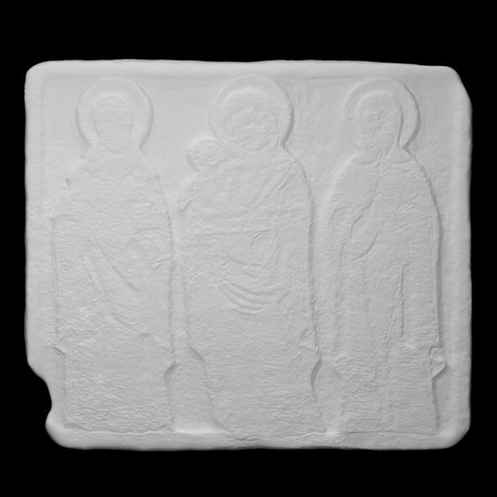 Relief with the Virgin Mary and two saints image