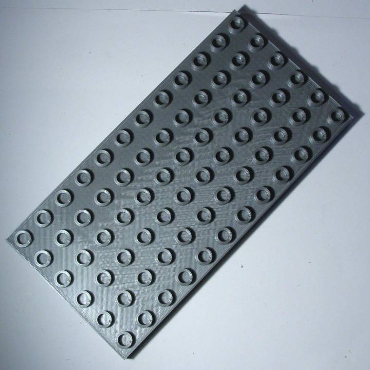 LEGO DUPLO compatible base 6 x 12 - 1/2 height image