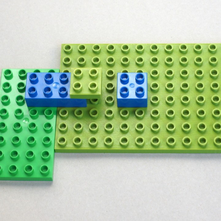 LEGO DUPLO compatible base 8 x 12 - 1/2 height image