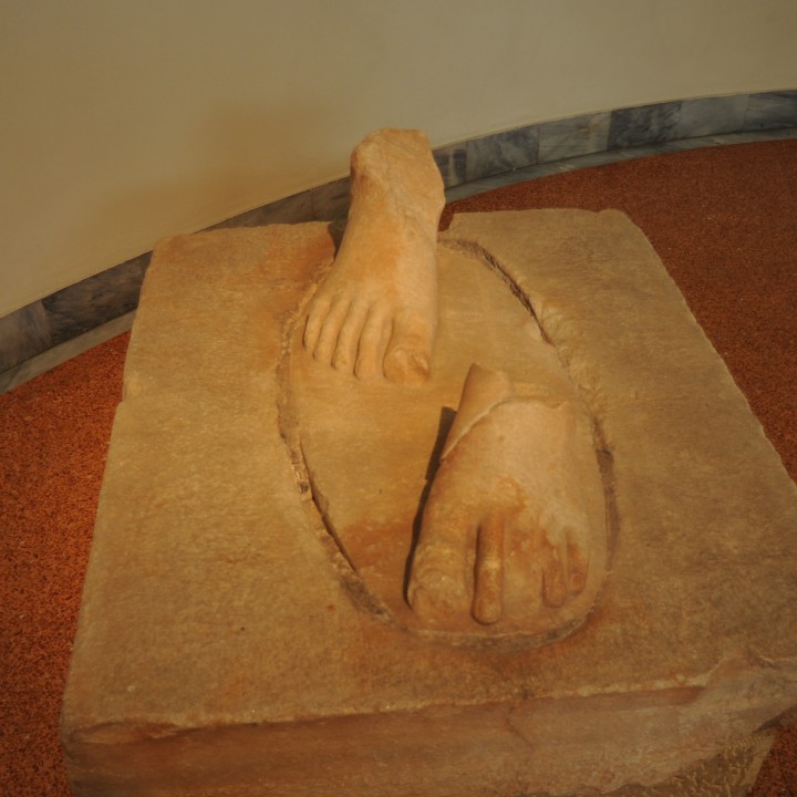 Feet from the statue of a kouros image